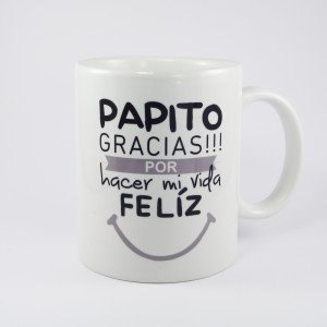 Taza de ceramica con mensaje